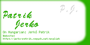 patrik jerko business card